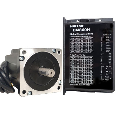 86步进电机套装8Nm4Nm大扭矩12N.m三拓DM860H驱动器256细分Nema34