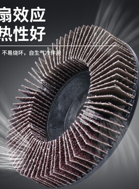 立式百叶片直行轮木材打磨片角磨机不锈钢金属抛光片砂布轮地坪轮