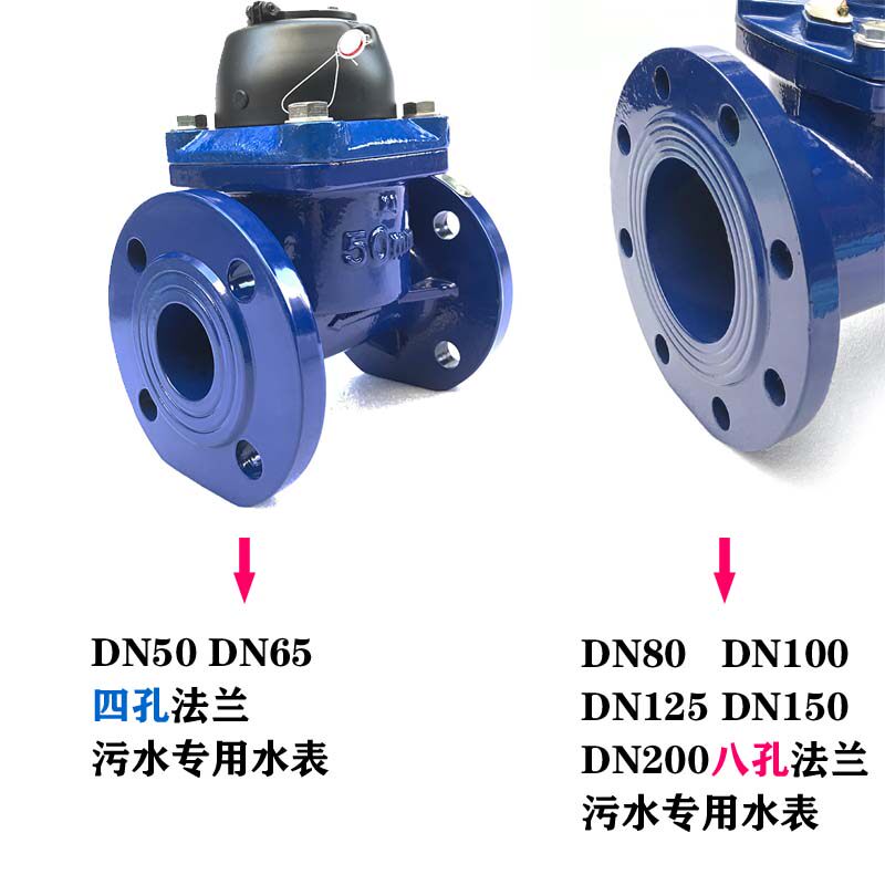 工业污水表干式可拆式冷水表防冻污水专用冷水表DN50DN65DN80水表