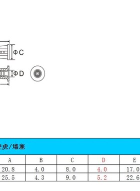 塑料膨胀螺丝膨胀管胶塞胀塞螺栓胀塞胶塞锚栓墙塞尼龙铆钉1000只