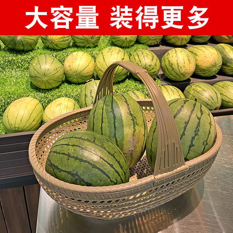 竹篮子手提篮野餐篮竹编篮买菜篮子购物篮手工编菜蓝子藤编大号