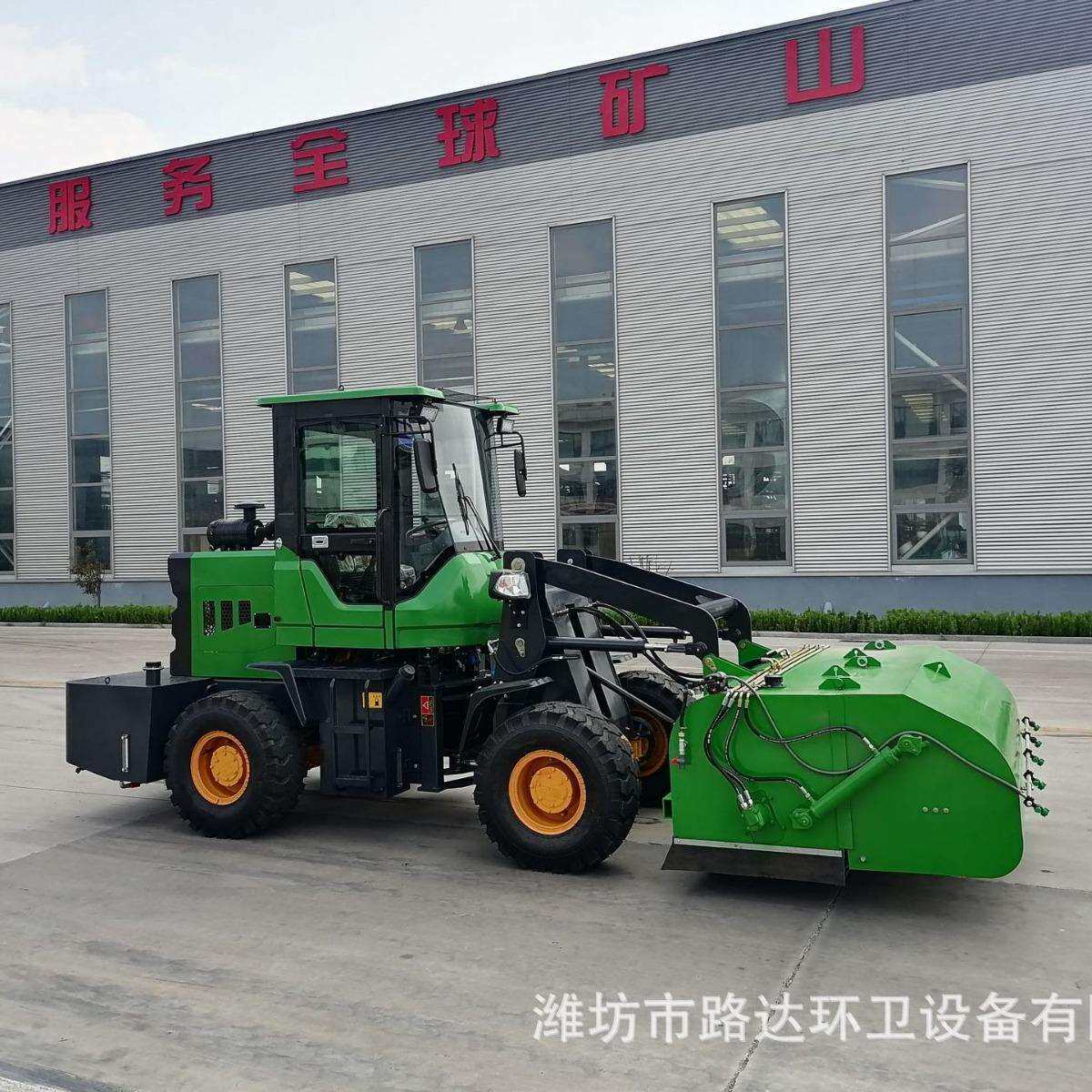 路面工程清扫车公路渣土环卫工地搅拌站扫沙石用刷扫带垃圾斗