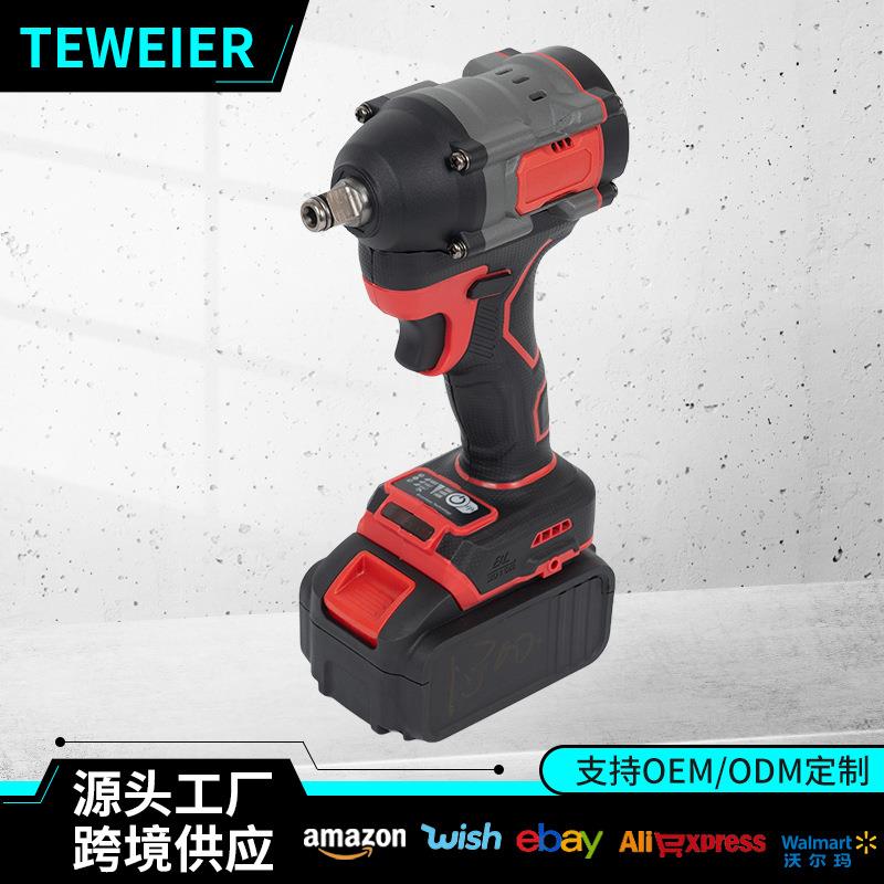 跨境多功能450n冲击电动扳手外贸家用全铝机身大功率锂电扳手套装