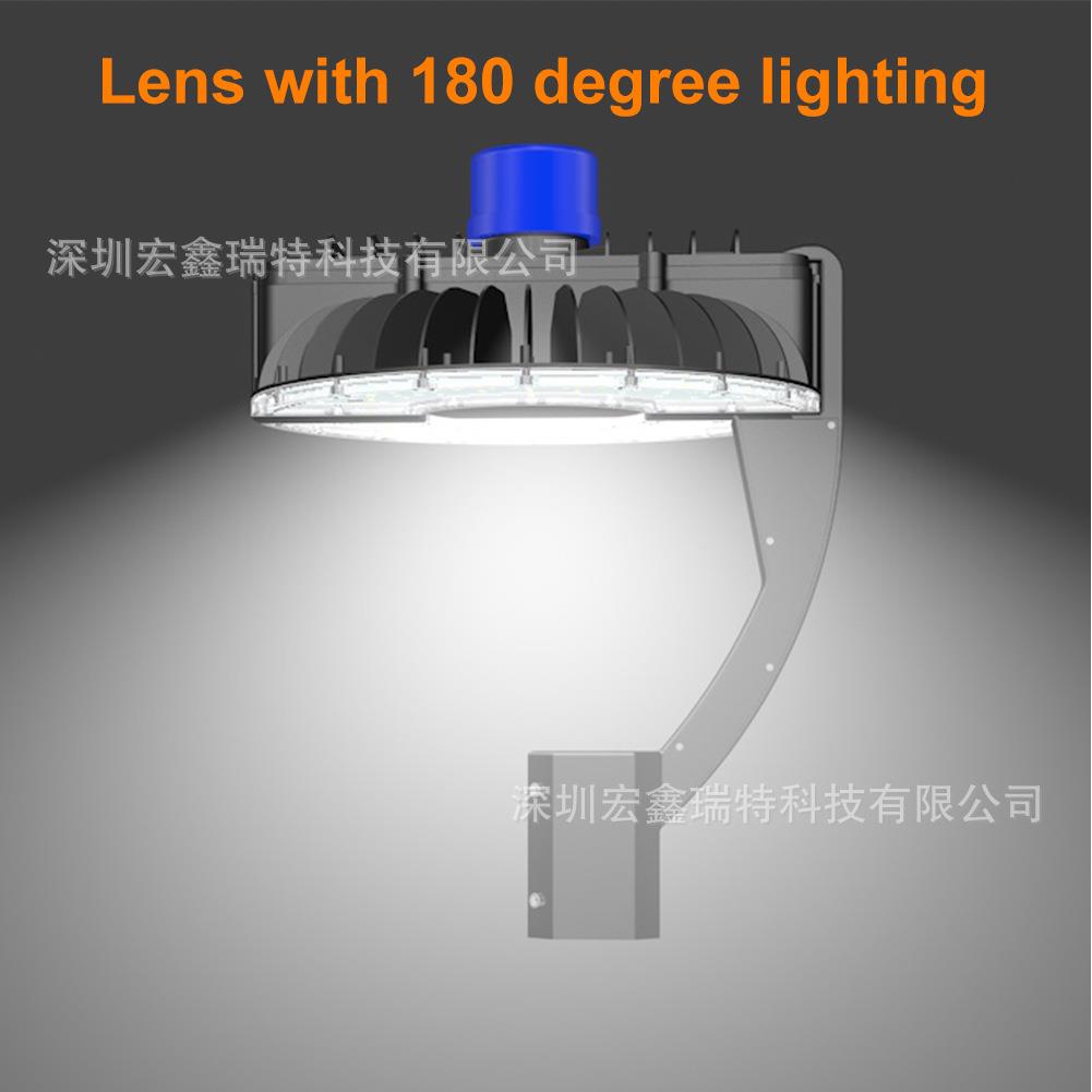 公园户外防水 高杆灯LED弯头庭院灯创意微波感应景观灯单头200w灯