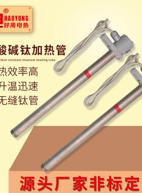 严选HYHEATER38管径钛加热管无缝耐酸耐碱钛电热管380v液体发热管