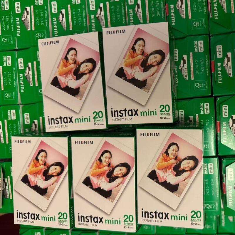 现货拍立得mini系列通用3寸白边相纸富士mini白边相纸20张盒图片