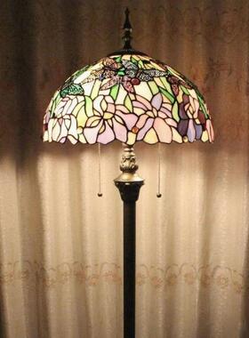 蒂凡尼春暖花开站立灯新中式餐厅卧室别墅姹紫嫣红迷情紫色落地灯