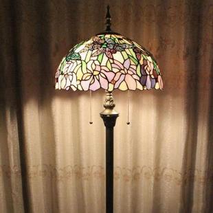 蒂凡尼春暖花开站立灯新中式 餐厅卧室别墅姹紫嫣红迷情紫色落地灯