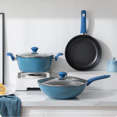 博堡臻选精铁不粘锅具三件套BDY-TZ861B 臻选 3件套