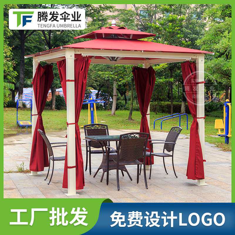 铝合金杆四柱双层帐篷 四方罗马广告帐篷 户外摆摊帐篷遮阳天幕