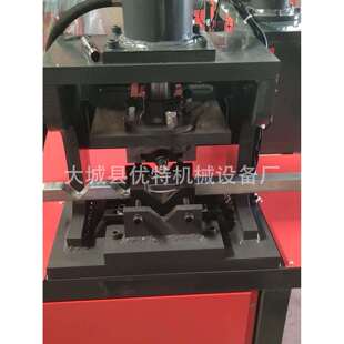 方管液压冲孔机 方管切角机 90度冲角圆管角铁冲孔剪断送料机