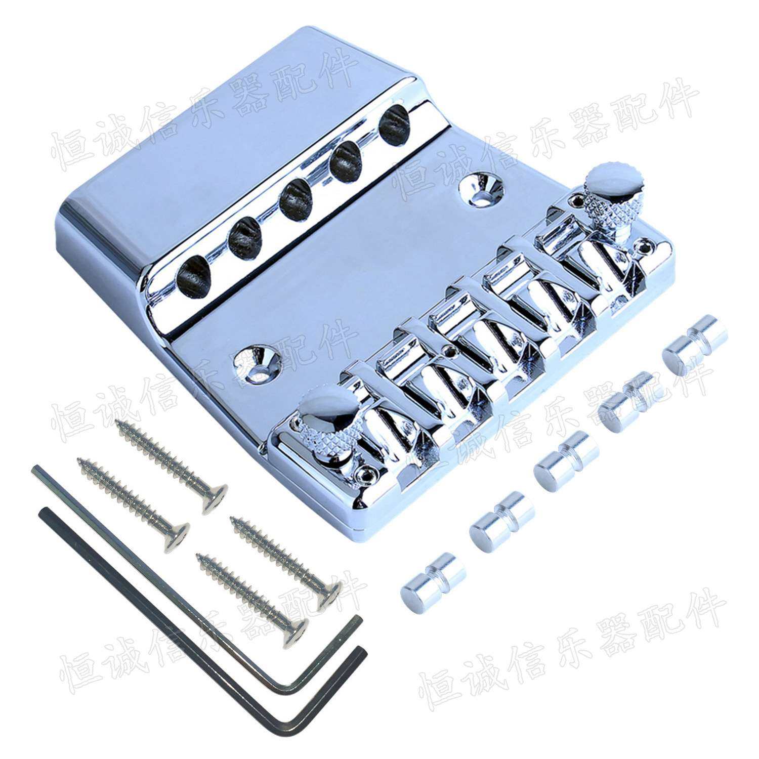 五弦电贝斯琴桥拉弦板电吉他琴桥5弦电贝司弦桥下驹Bass拉线器