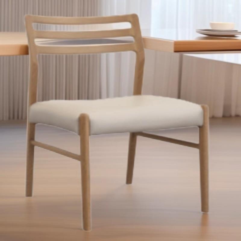 志光现代简约实木餐椅新中式金胡桃家用小户型餐厅吃饭椅子家具图片