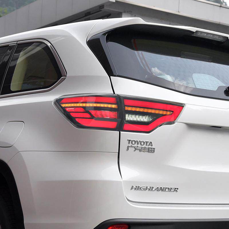 15-21款新汉兰达尾灯总成改装光导LED行车灯刹车灯流光转向灯熏黑