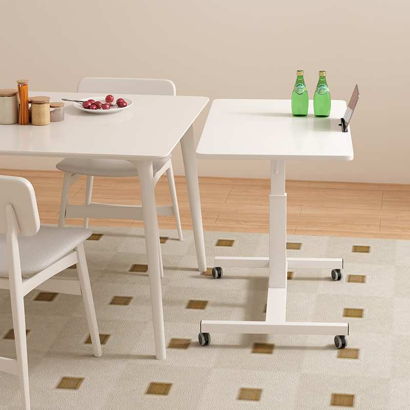 可移动床边电脑桌简易手摇升降小桌子沙发边家用办公写字学习桌子