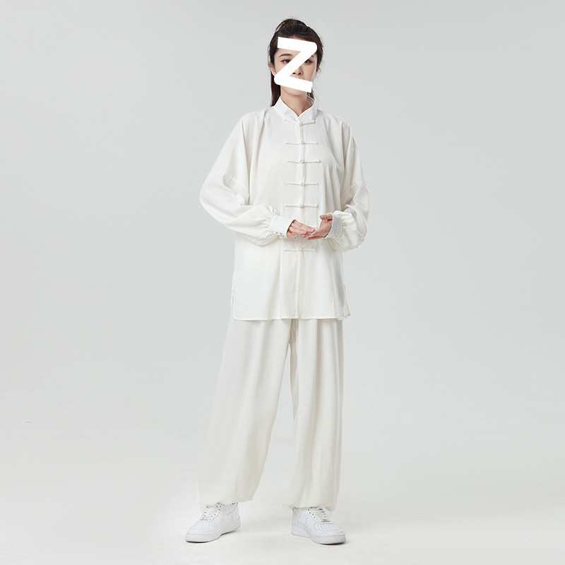 太极服女练功服男春季中国风太极拳服装中老年短袖武术套装棉加丝
