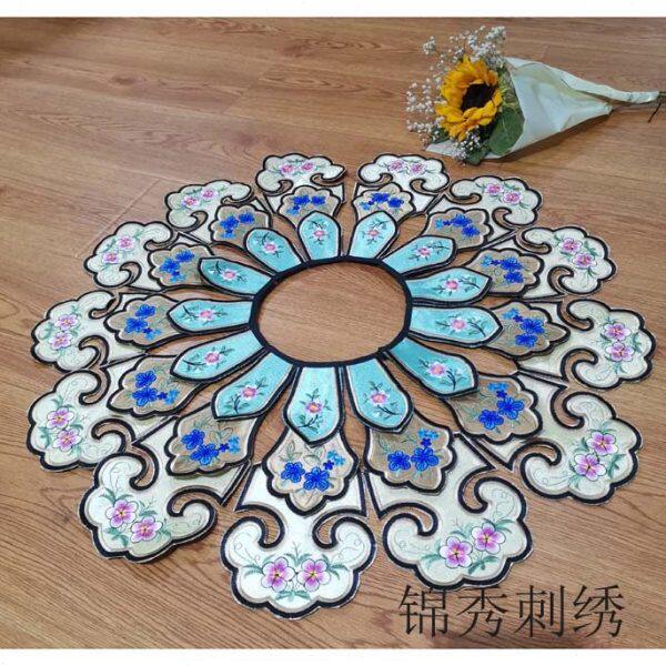 绣花老刺绣精衣绣片机美绣古玩云嫁老嫁肩工艺绣清代