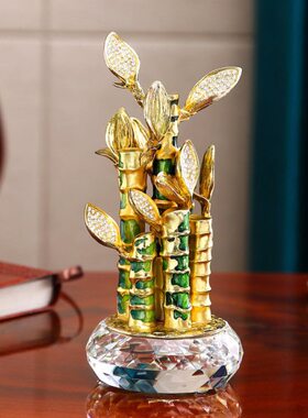 乔迁摆件创意酒柜财富节节工艺品子富贵竹电视柜客厅比罗高罗丹