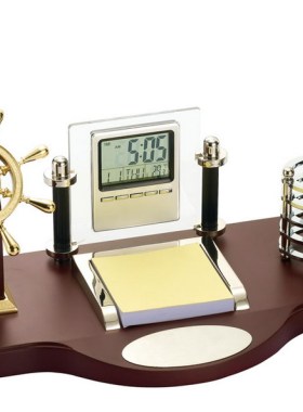 送领导老板办公室l桌面笔筒装饰摆件招财创意书房商务开业实用礼