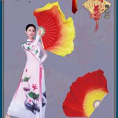 秧歌扇跳舞扇火真丝舞蹈扇扇渐变黄色扇焰舞蹈扇红加长彩开场舞扇