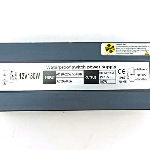 12V150W带PFC防水电源现货厂家足功率LED驱动12V开关电源设备电源