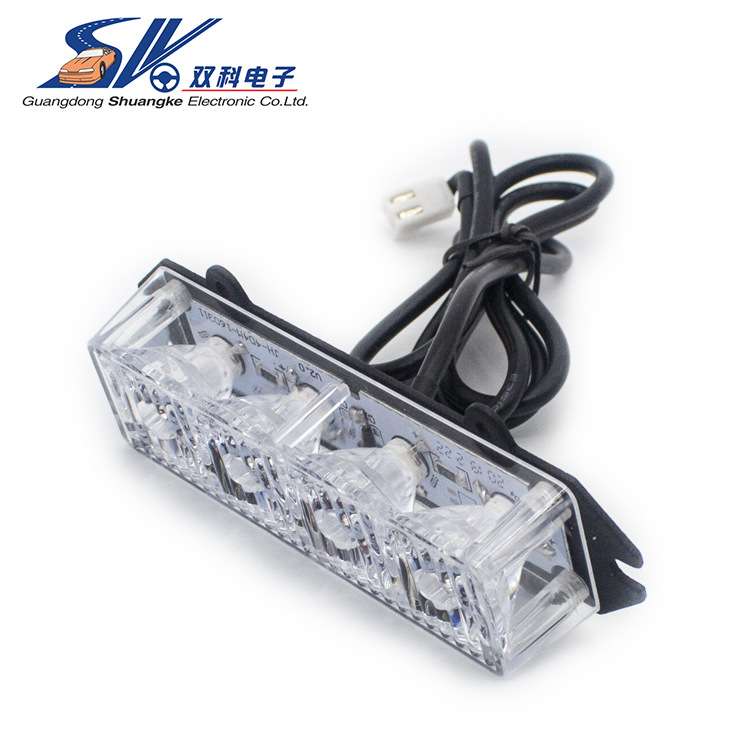 一拖八LED汽车中网灯 4LED*8爆闪灯12V频闪灯开道警示灯