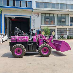 小型电动铲车建筑工地养殖场运输四驱装载机新能源挖掘机推土车