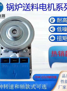 25W2转3转5转电容式大力矩生物质颗粒炉送料减速电机烧烤炉电机