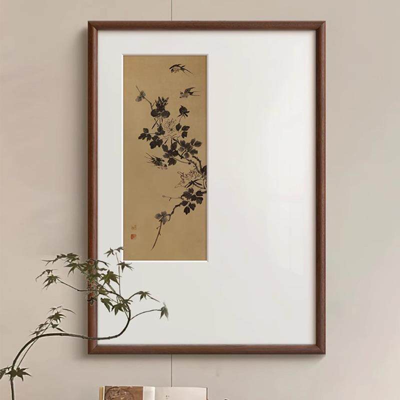 燕衔春禧 法式中国风客厅装饰画新中式玄关卧室书房茶室禅意挂画