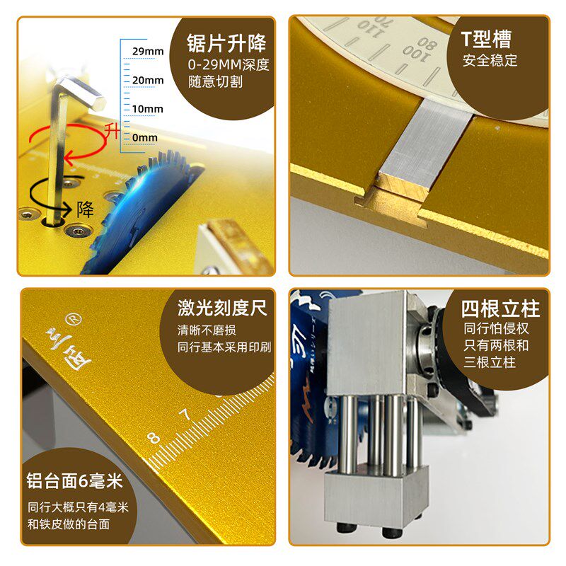 三匠小台锯微型木工小型迷你多功能亚克力切割机工具锯台diy台剧
