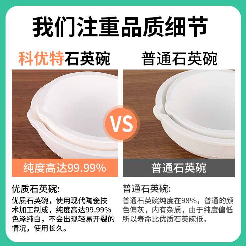 熔金碗铂白金碗石英碗坩锅金银铜材料熔化锅炼金坩埚打金首饰工具