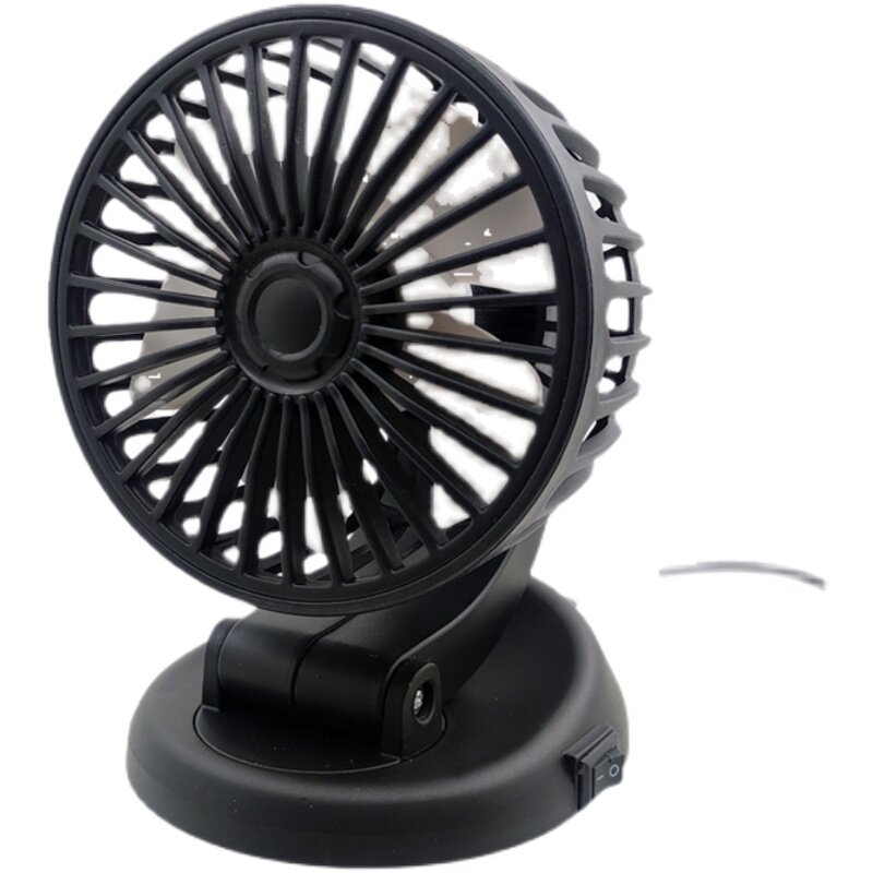 车载风扇12V24伏轿车货车点烟器USB接口车用制冷大风力小电扇夏季