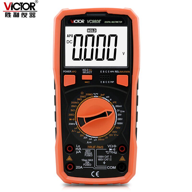 胜利正品 VC9808+高精度数字万用表 多用表 带电容 频率 温度电感