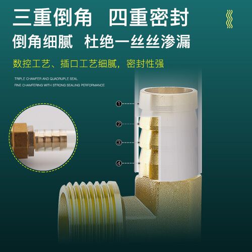 铜4分外丝宝塔内丝弯头1/2/3/6分1寸宝塔皮插口90度气咀格林接头