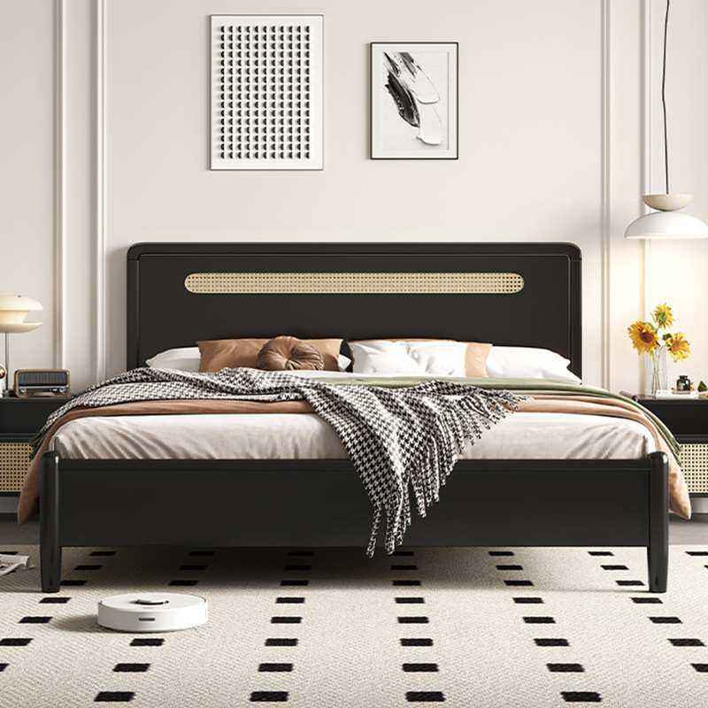 编藤实木床1.8m现代简约小户型1.5m家用单双人法式黑色储物型婚床,农机/农具/农膜,其它农用工具,淘宝优惠券,粉丝福利购,淘宝优惠卷