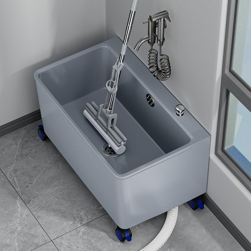 拖把池家用阳台可移动洗拖布池地盆卫生间落地墩布池水槽塑料水池