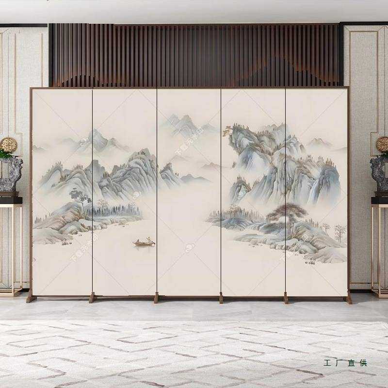 中式山水屏风隔断客厅实木折叠办公室玄关移动遮挡装饰移简易折屏,农机/农具/农膜,其它农用工具,淘宝优惠券,粉丝福利购,淘宝优惠卷