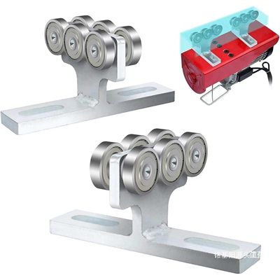 承重T型吊轮推拉滑轮轨道五金T型滑轮组件6 Wheel Trolley Assem