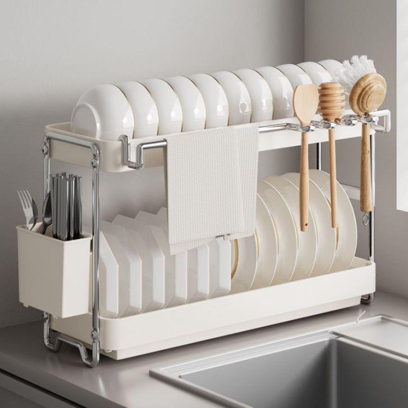 不锈钢碗盘架餐具收纳架厨房置物架抹布碗碟沥水放置架碗筷沥水架