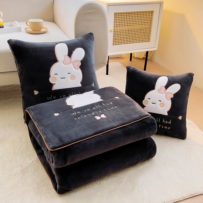 多功能抱枕被加厚二合一摺叠汽车A载枕头被办公室午睡空调毯子靠