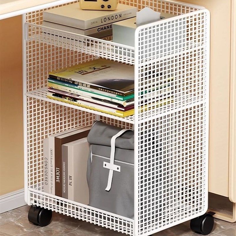 书本收纳箱滑轮书箱可移动学生教室用桌下K书包桌面放书收纳盒书