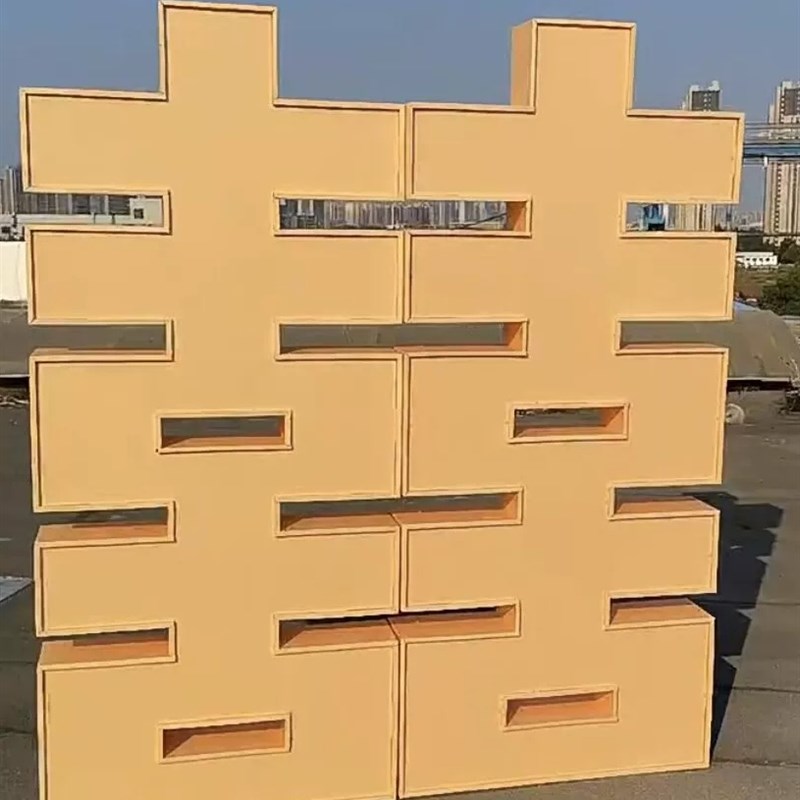 卡扣喜字立体大喜字双面卡扣囍字kt板订婚布置拍照U双面立体喜字