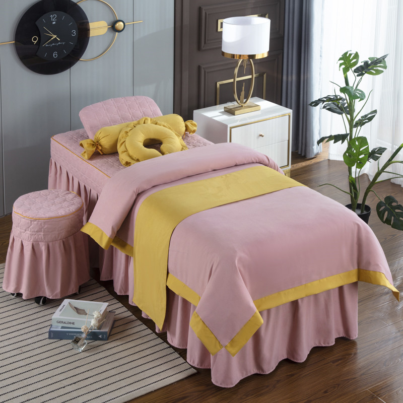 新款美容床罩f四件套单件美容院专用高档轻奢四季通用简约按摩网