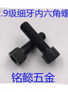M牙细内六角螺丝12.9121220级细25X1XX1MX1牙扣内六角螺丝 - 全