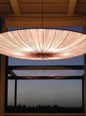 新中式创意酒店简约现代民宿日式茶室客厅K卧室餐厅吧台侘寂风吊