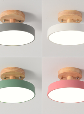 北欧简约吸顶阳台灯门廊走廊w过道灯网红创意玄关入户轻奢门厅灯