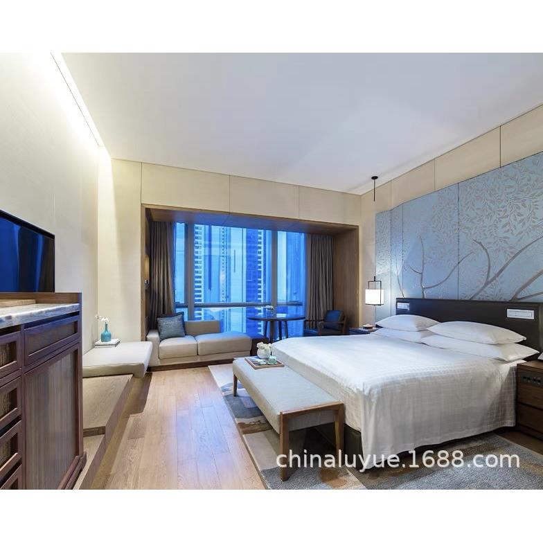 民宿酒店宾馆家具床床头柜公寓标间全套客房家具工厂直销来图来订