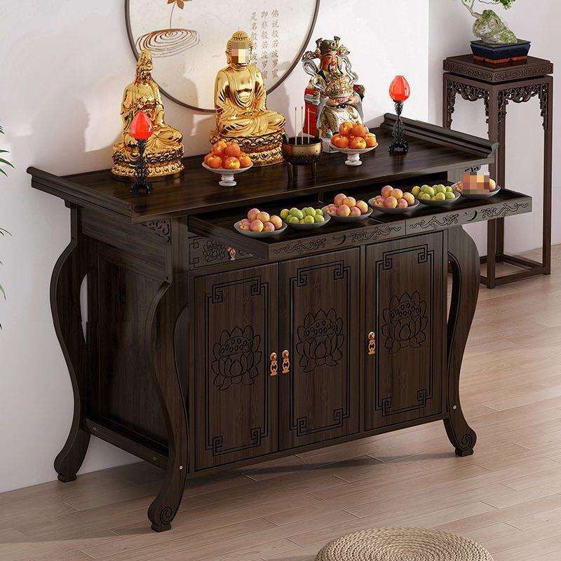 新中式玄关台柜子神台供桌佛台家用爷神龛贡桌条案香案香火桌