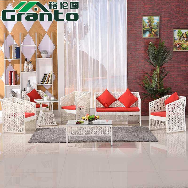 藤沙发组合 户外沙发客厅藤编沙发 别墅庭院阳台仿藤沙发