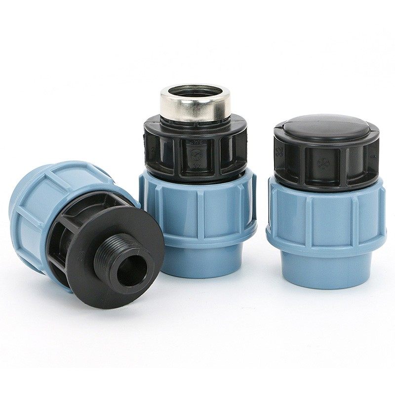 pe管快速接头自来水管配件1寸/32mm开关三通阀门直接弯头内丝